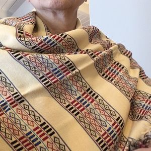 Cotton shawl, wrap or throw
